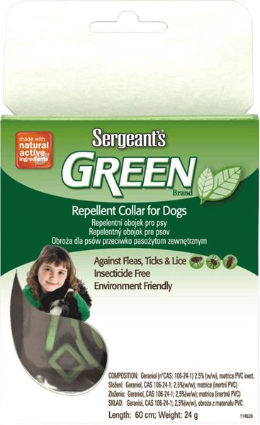 Sergeanťs Green přírodní obojek pro psy 60cm