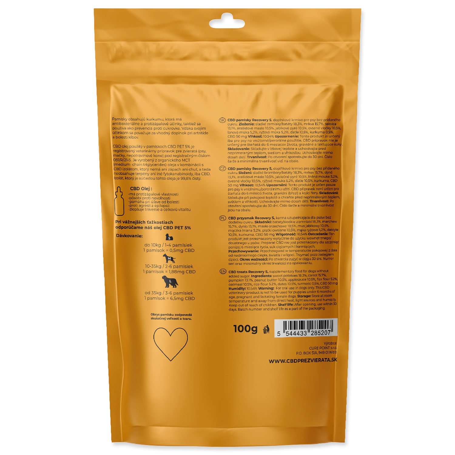 Cure Point CBD Recovery S Pamlsky pro psy 100 g