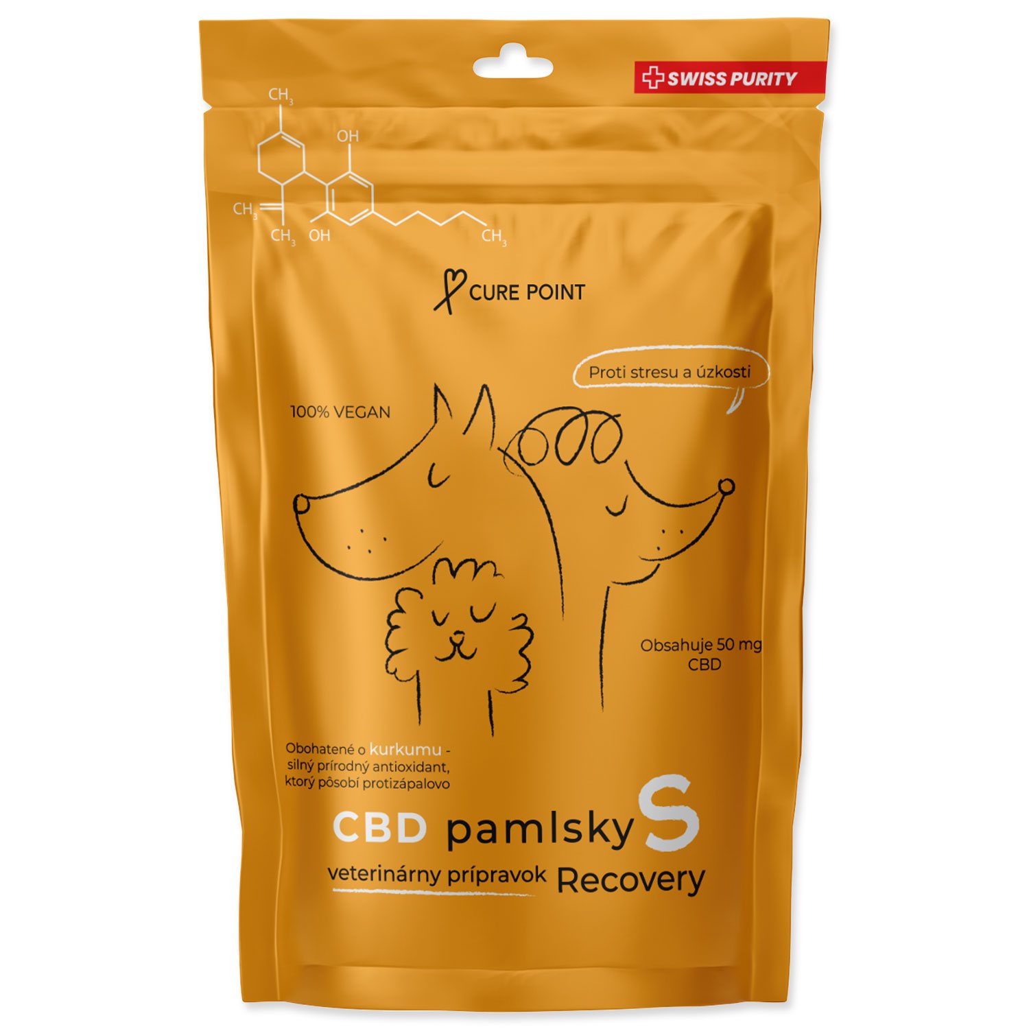 Cure Point CBD Recovery S Pamlsky pro psy 100 g