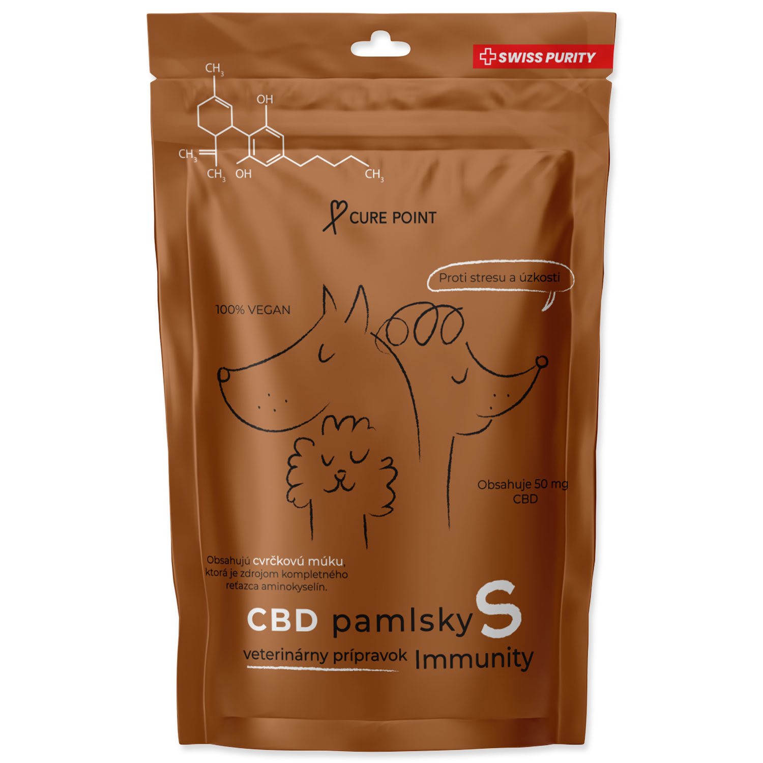 Curepoint CBD pamlsek Immunity S 100 g