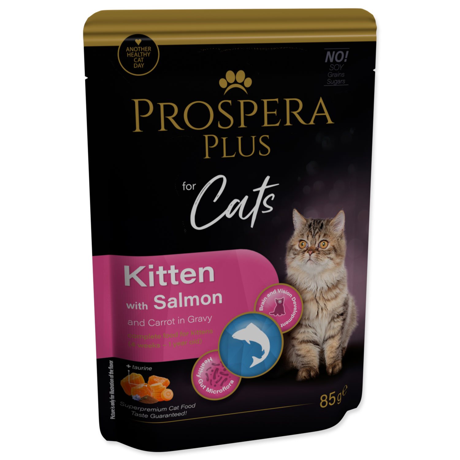 Kapsička Prospera Plus Kitten, Salmon, Carrot 85 g