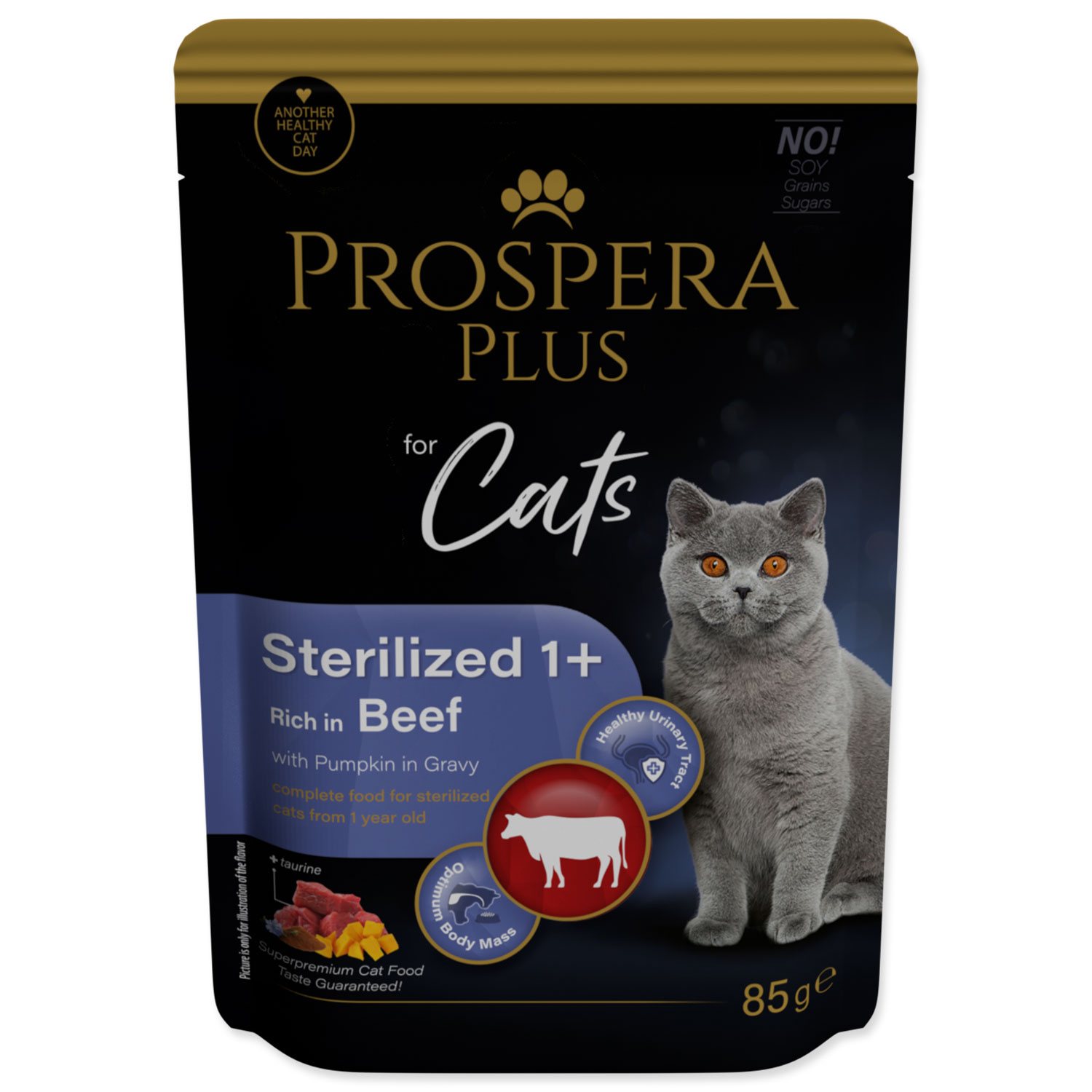 Kapsička Prospera Plus Sterilized 1+, Beef, Pumpkins 85 g