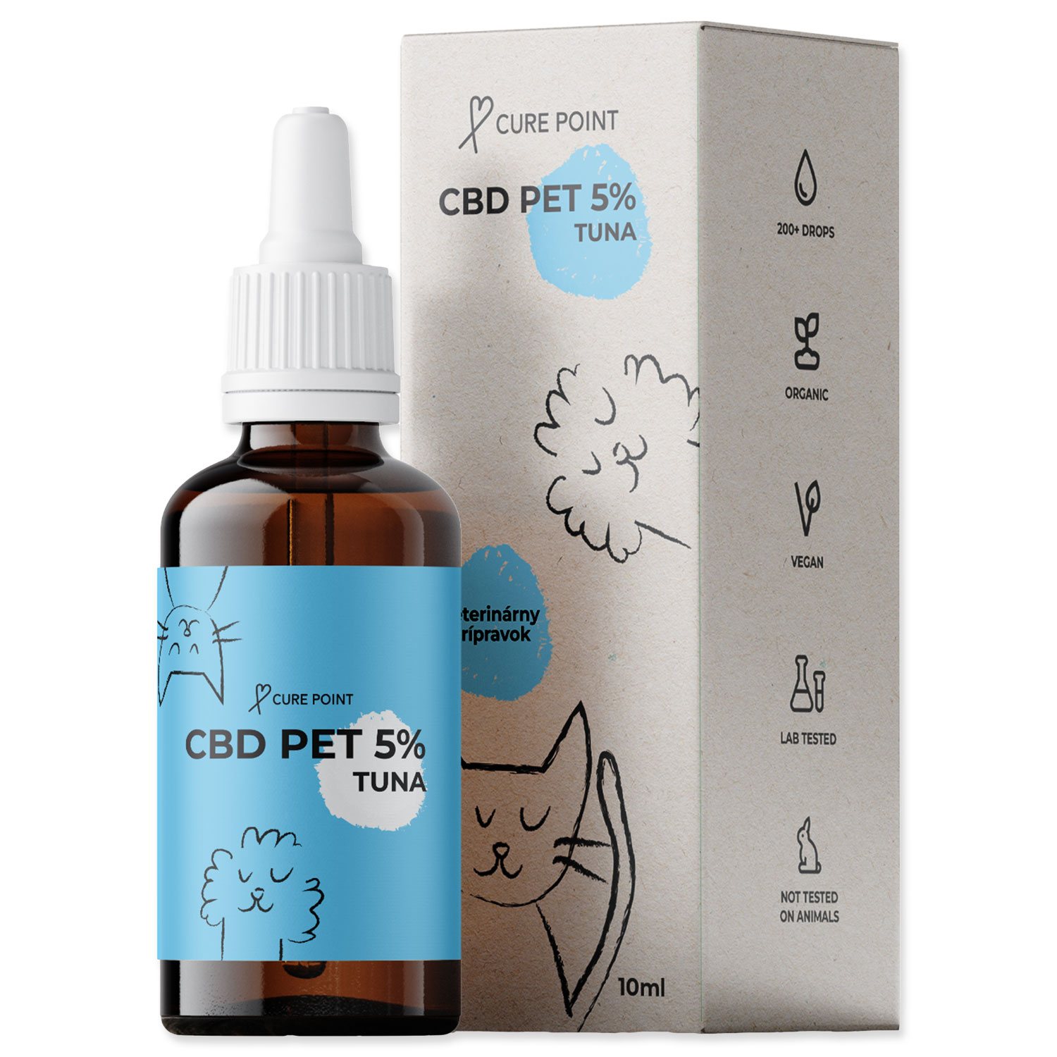 CURE POINT CBD olej CurePoint pro zvířata tuňák 10ml