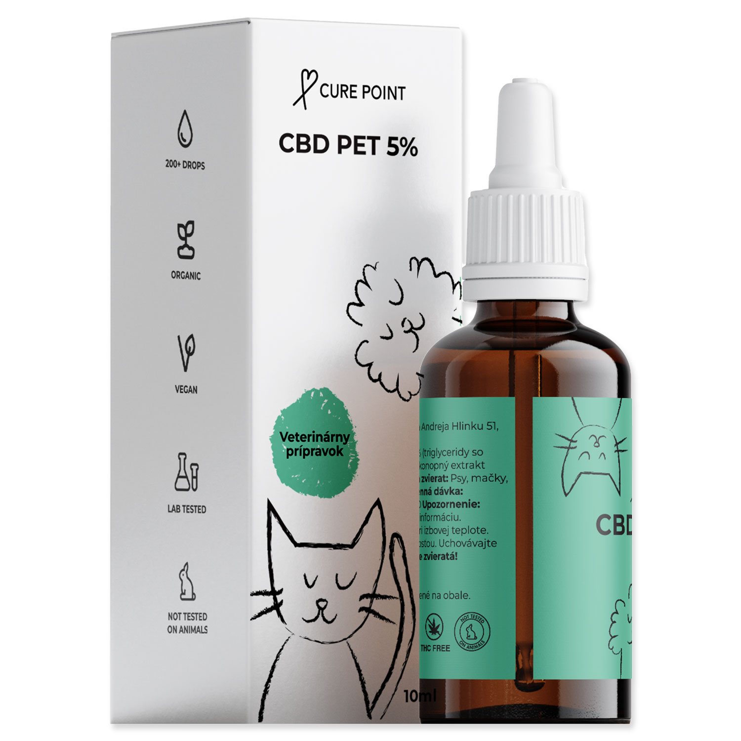 CURE POINT CBD olej CurePoint pro zvířata 10ml