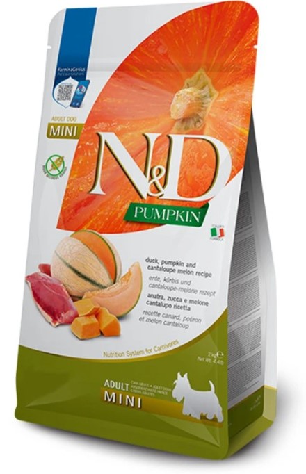 N&D PUMPKIN Dog GF Duck & Cantaloupe Adult Mini 2 kg