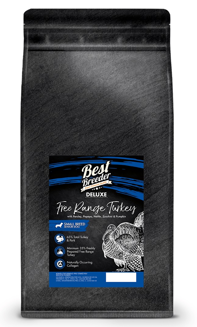 Best Breeder DELUXE Dog Free Range Turkey Small Breed Senior  6 kg
