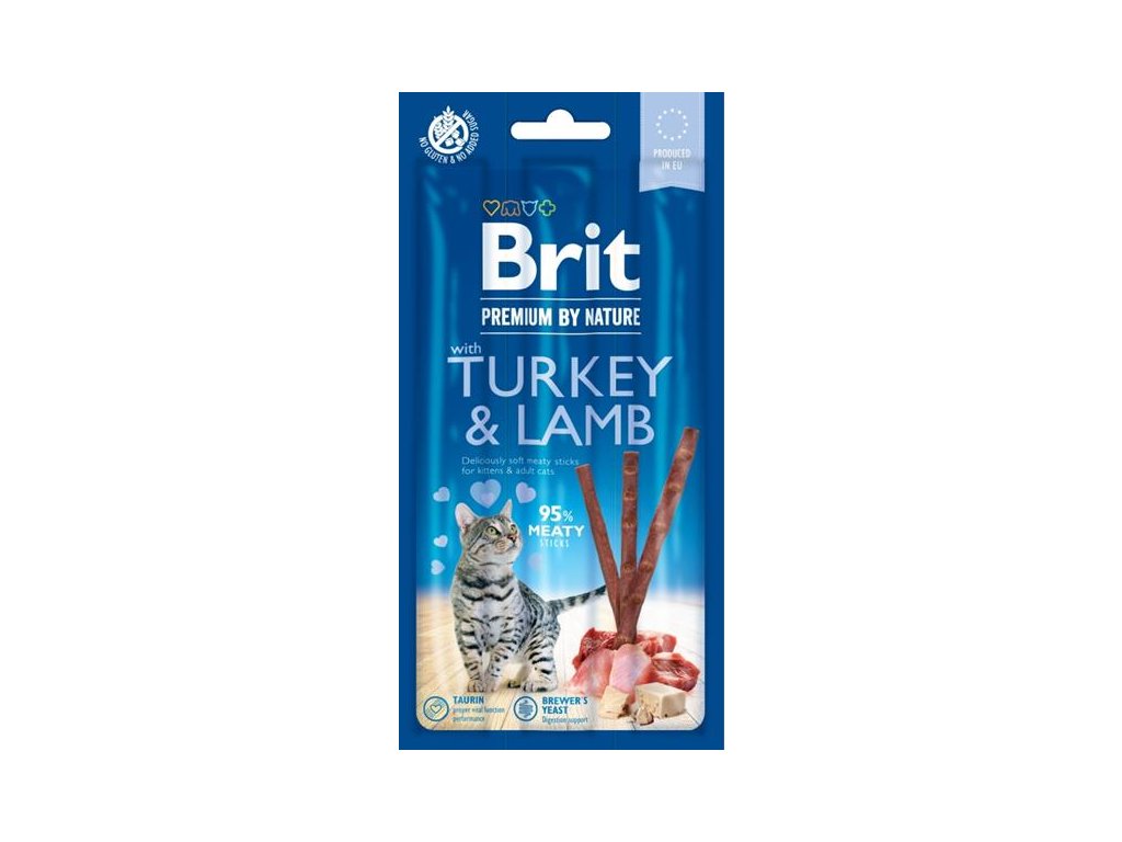 Brit Premium Cat by Nature Sticks Turkey&Lamb(3pcs)
