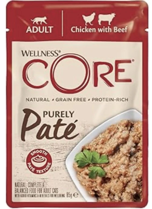 Kapsička Wellness Core Cat Paté kuře a hovězí 85g
