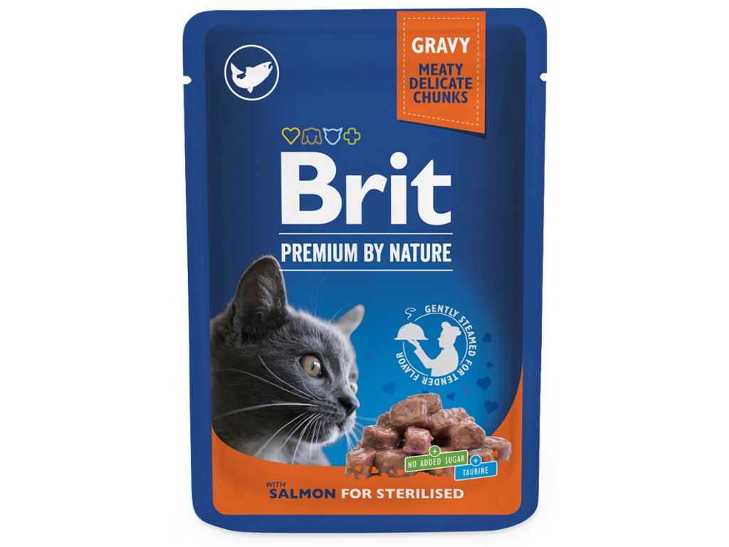 Brit Premium Cat kapsa Salmon for Sterilised 100g