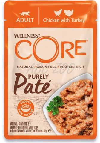 Kapsička Wellness Core Cat Paté kuře a krůta 85g