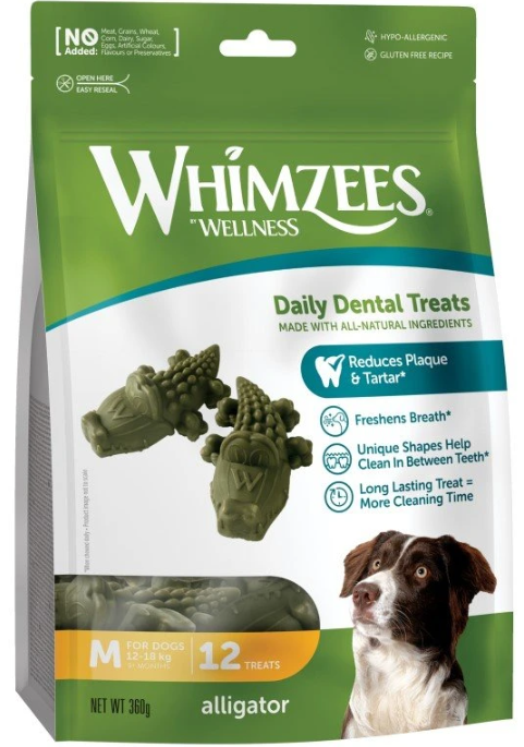 Whimzees Dental Aligator M 30g 1ks