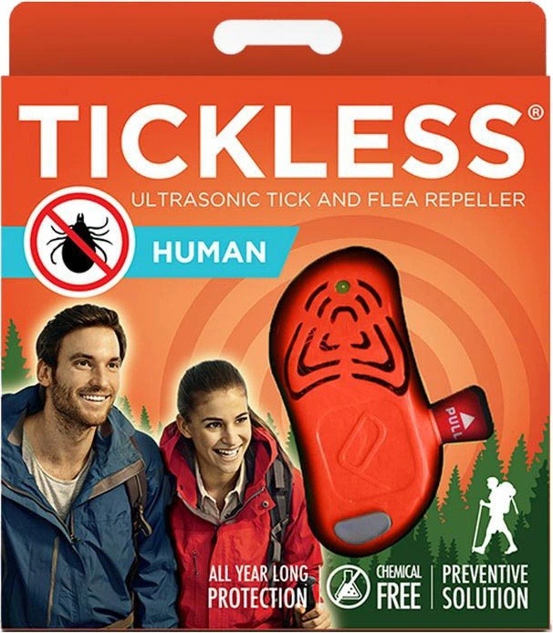 TICKLESS HUMAN - Ultrazvukový odpuzovač klíšťat a blech pro lidi-orange