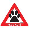 Samolepka pes v autě venkovní TLAPKA