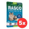 Kapsička RASCO Premium Cat Pouch Sterilized, Cod, Spirulina 5x85g