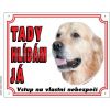 Výstražná plastová tabulka na plot Zlatý retriever