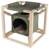 Odpočívadlo Quapas! Catcube M zelená z kategorie Chovatelské potřeby a krmiva pro kočky > Pelíšky, dvířka a ostatní doplňky pro kočky > Kukaně, iglů pro kočky