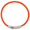 Obojek Dog Fantasy LED nylon oranžový 65cm