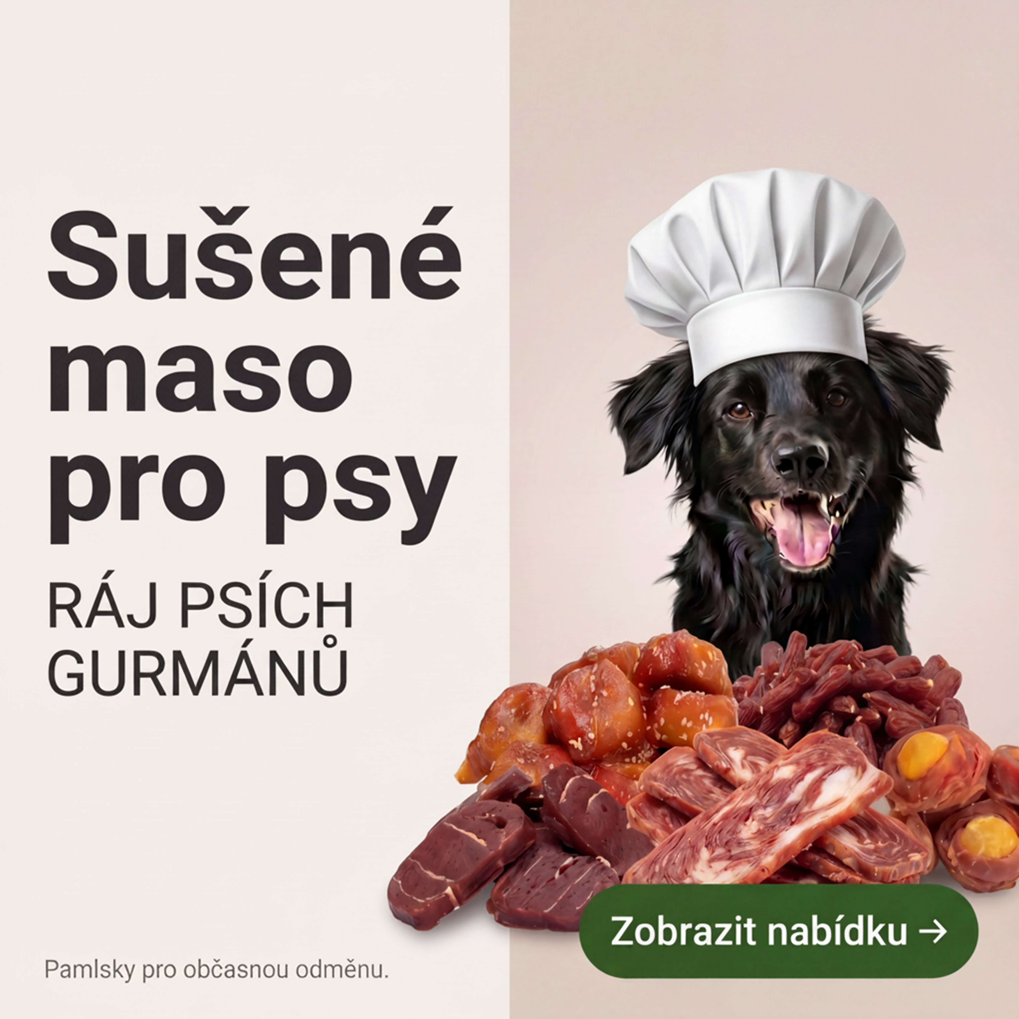 měkká sušená masíčka pro psy