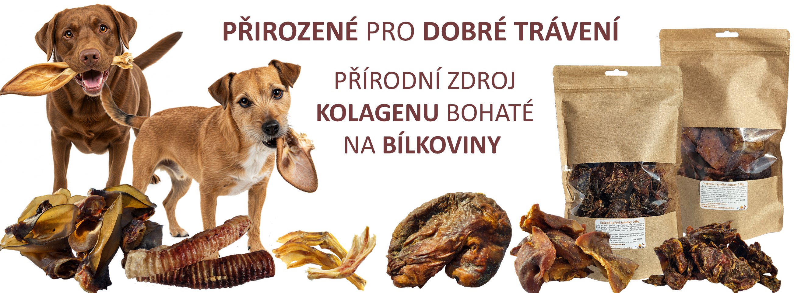 sušené pamlsky pro psa