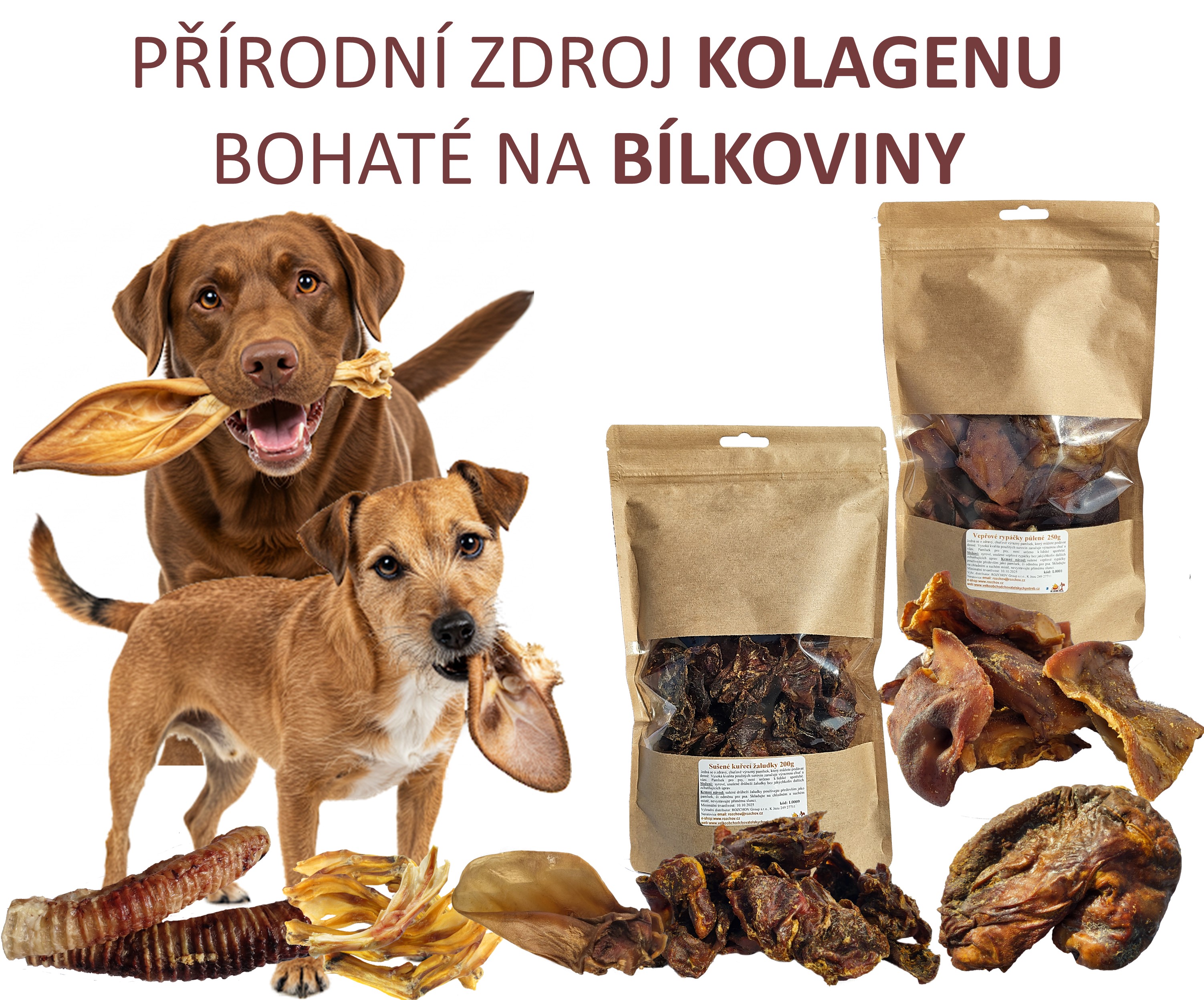 sušené pamlsky pro psy
