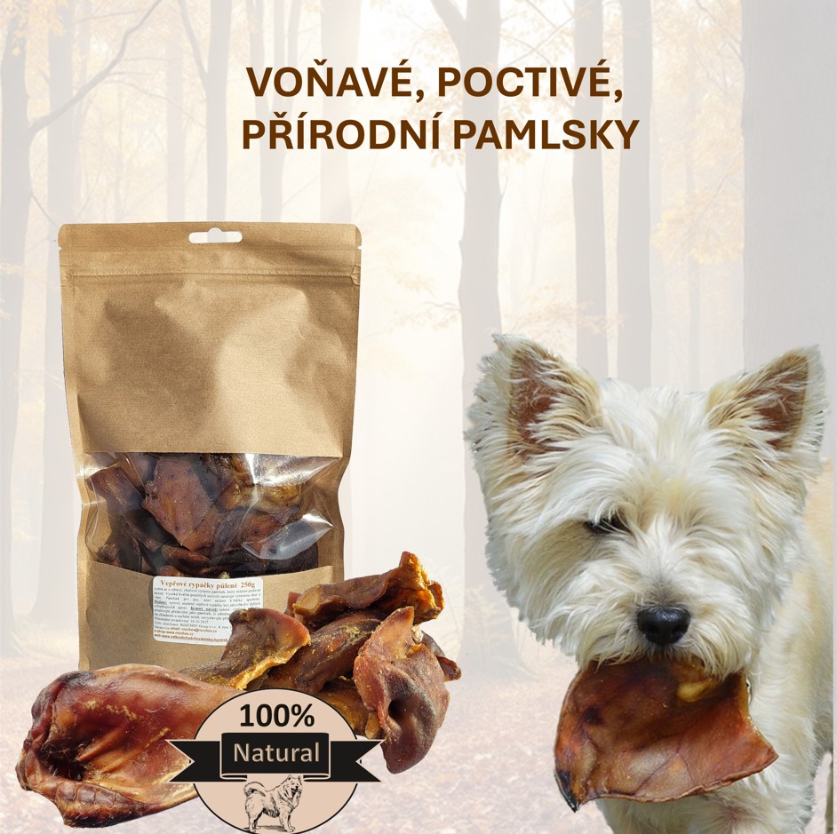 sušené ucho, plíce, šlachy pro psy