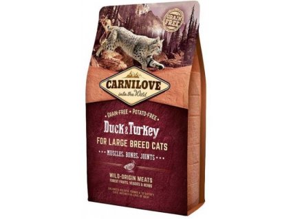 3786 carnilove cat duck turkey for adult large cats 2kg