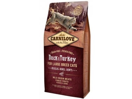 3804 carnilove cat duck turkey for adult large cats 6kg