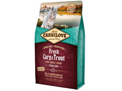 5229 carnilove cat fresh carp trout sterilized 2kg