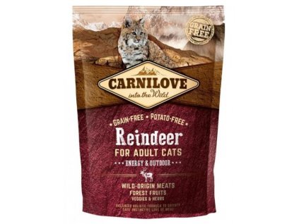 3765 carnilove cat reindeer for adult cats energy outdoor 400g