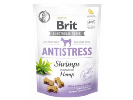 7611 brit care dog functional snack antistress shrimps 150g