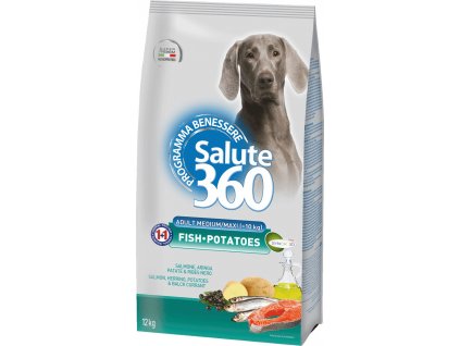 salute dog adult ryba brambor med maxi 12kg