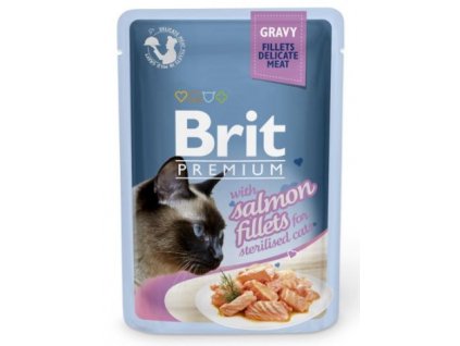 4467 brit premium cat delicate fillets in gravy salmon sterillised 85g