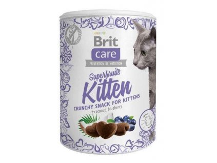 4614 brit care cat snack superfruits kitten 100g