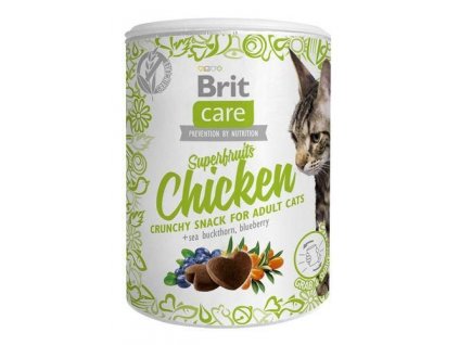4617 brit care cat snack superfruits chicken 100g