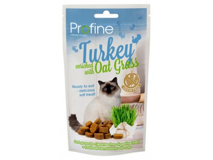 7032 profine cat semi moist snack turkey oat grass 50g