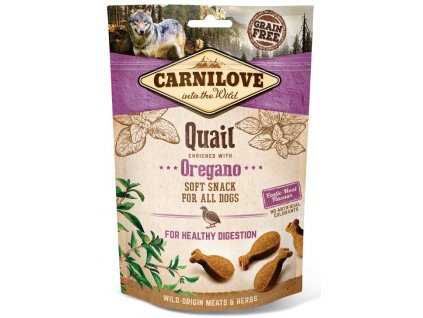 5262 carnilove dog semi moist snack quail oregano 200g