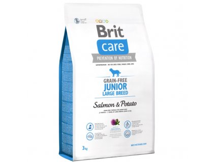 3561 new brit care grain free junior large breed salmon potato 3kg
