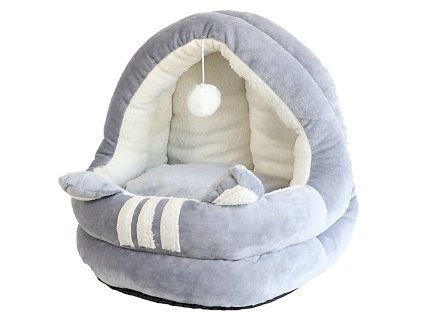 šedý pelech pro kočku