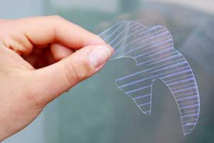 Jak nalepit samolepky na ochranu ptáků?