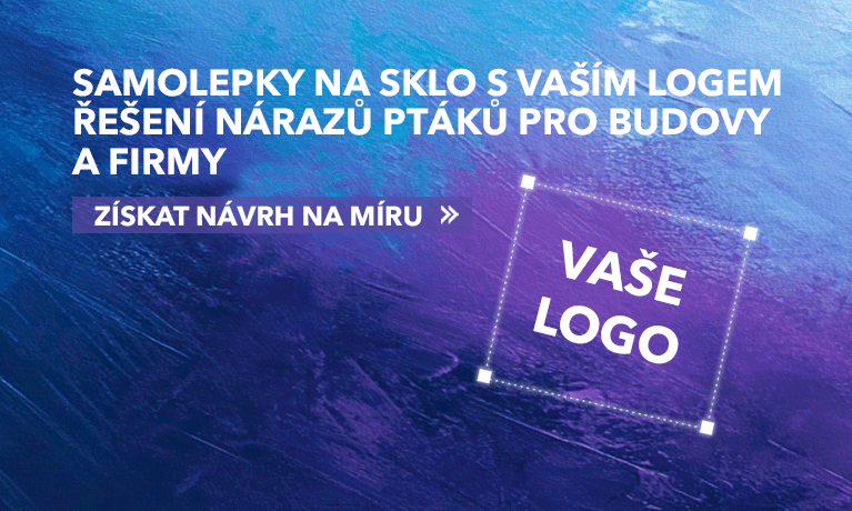 Individuální tisk samolepek na míru na ochranu ptáků pro firmy a školy