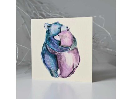 Přáníčko "Láskyplné objetí" 14,5cm x 14,5cm