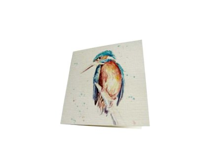 Přáníčko "Ledňáček" 7,5cm x 7,5cm