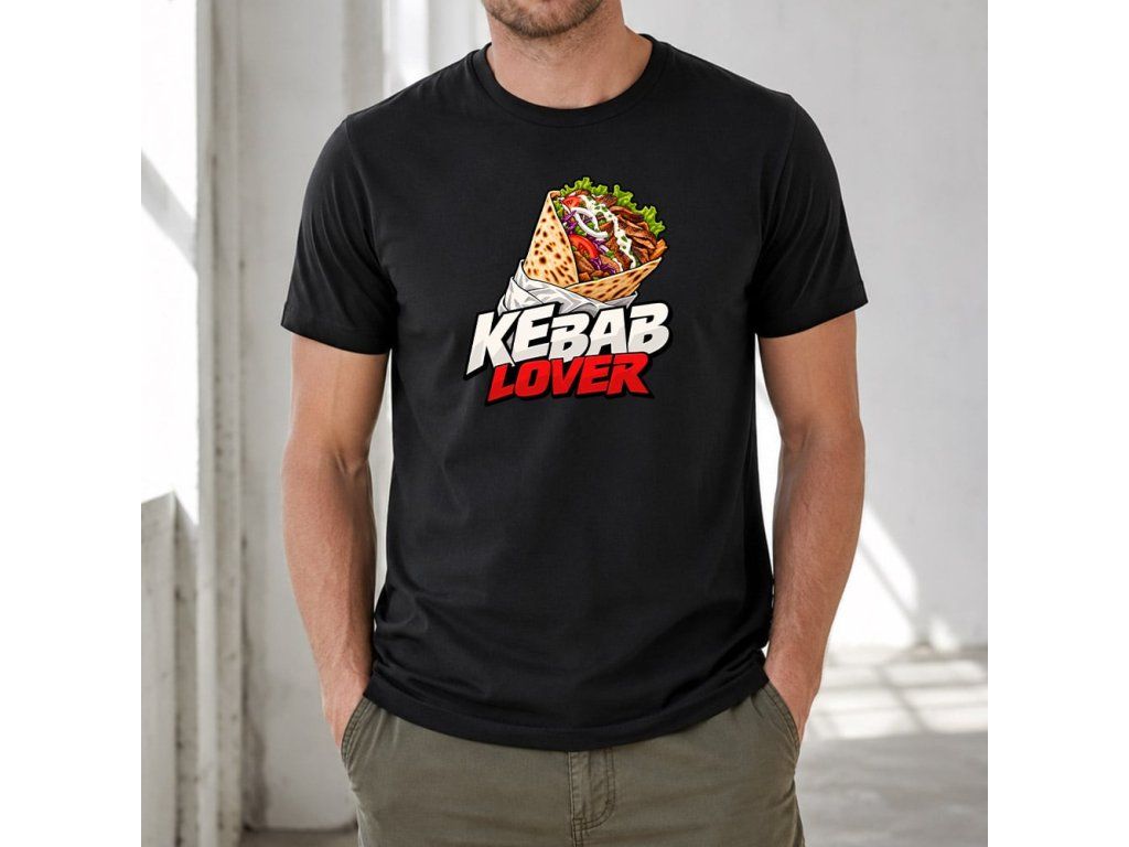 Pánské tričko Kebab Lover s ilustrací plněného kebabu