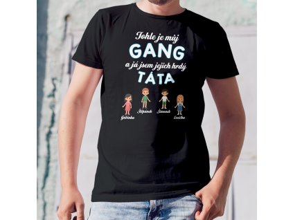 Tohle je můj gang a já jsem jejich hrdý táta mockup černý