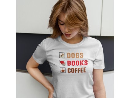 Dogs Books Coffee - Dámské tričko