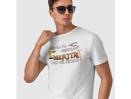 Jestli to nespraví martin tak už nikdo mockup tričko s potiskem bílé