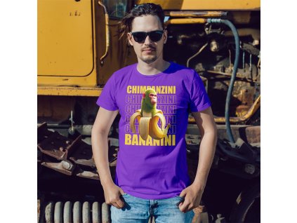 Chimpanzini bananini mockup pánský fialový