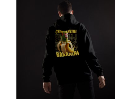 Chimpanzini bananini mikina mockup černý