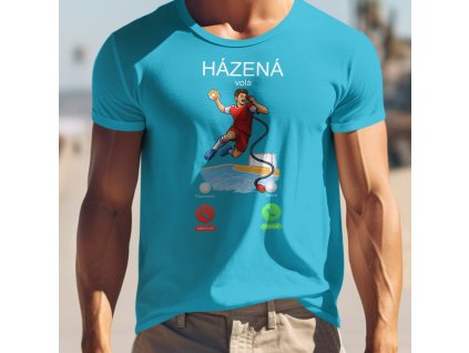 házená volá mockup tyrkysová