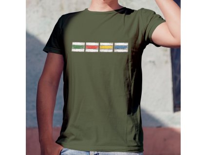 turistické značky mockup khaki